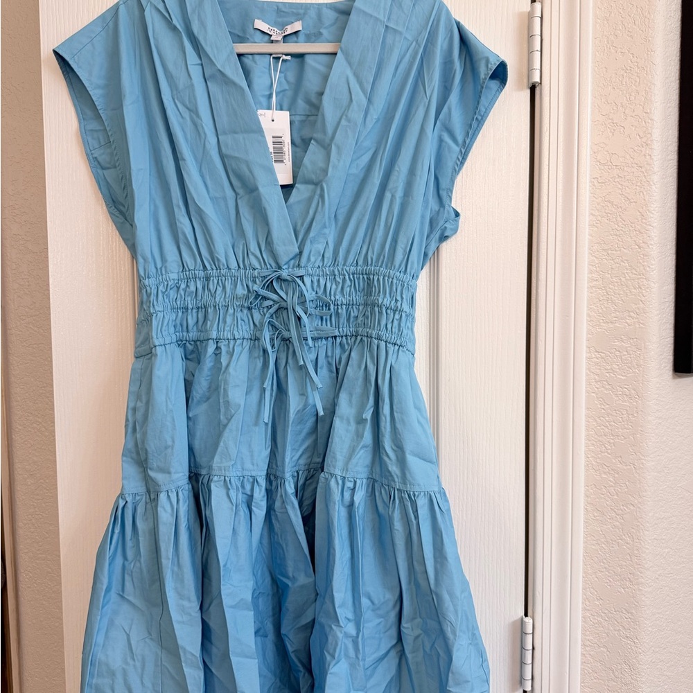 Derek Lam Light Blue V-Neck Dress